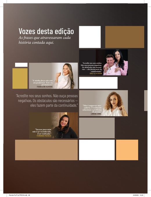 Página de vozes da edição